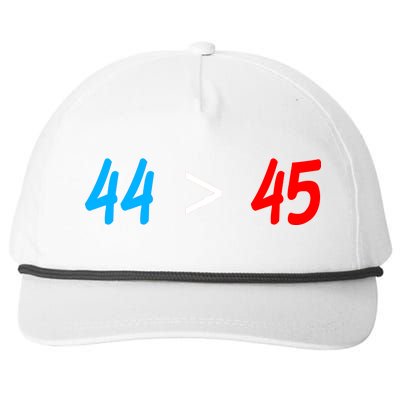 44 > 45 Red White Blue 44th President is Greater Than 45 Snapback Five-Panel Rope Hat