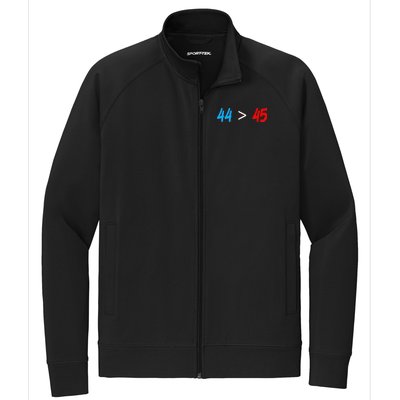 44 > 45 Red White Blue 44th President is Greater Than 45 Stretch Full-Zip Cadet Jacket