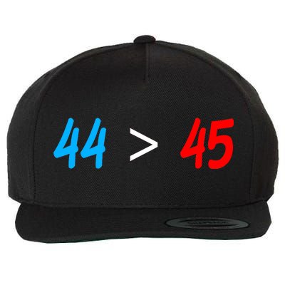 44 > 45 Red White Blue 44th President is Greater Than 45 Wool Snapback Cap