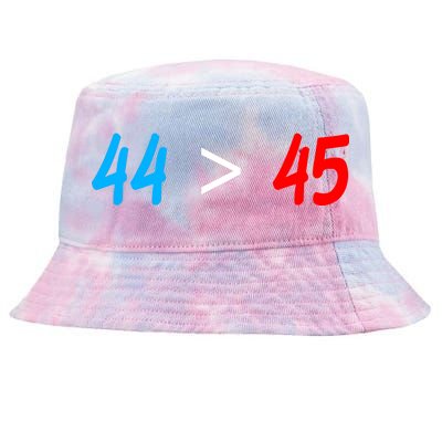 44 > 45 Red White Blue 44th President is Greater Than 45 Tie-Dyed Bucket Hat