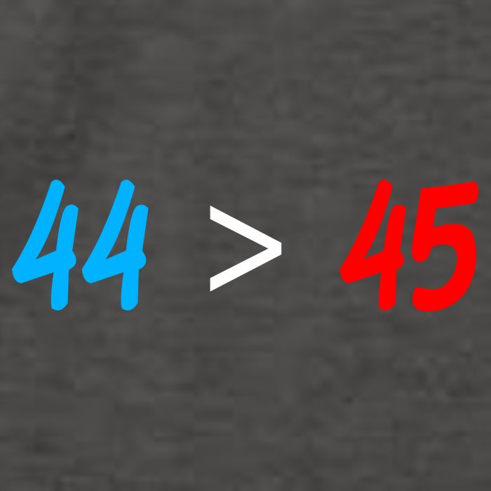 44 > 45 Red White Blue 44th President is Greater Than 45 Vector Backpack