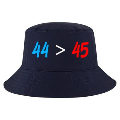 44 > 45 Red White Blue 44th President is Greater Than 45 Cool Comfort Performance Bucket Hat