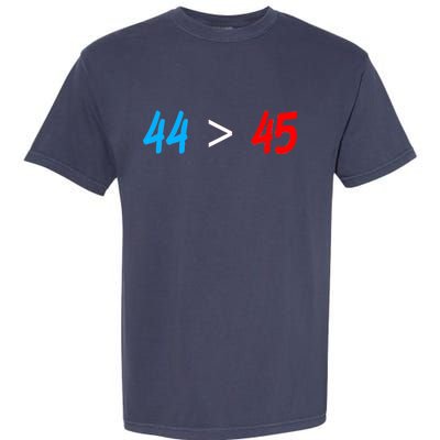 44 > 45 Red White Blue 44th President is Greater Than 45 Garment-Dyed Heavyweight T-Shirt