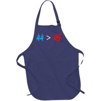 44 > 45 Red White Blue 44th President is Greater Than 45 Full-Length Apron With Pockets