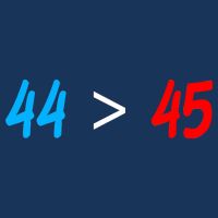 44 > 45 Red White Blue 44th President is Greater Than 45 7-Panel Snapback Hat