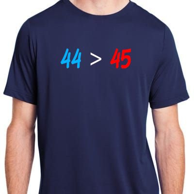 44 > 45 Red White Blue 44th President is Greater Than 45 Adult ChromaSoft Performance T-Shirt