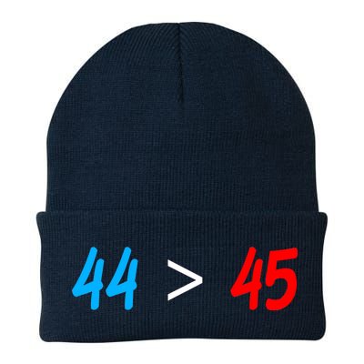 44 > 45 Red White Blue 44th President is Greater Than 45 Knit Cap Winter Beanie