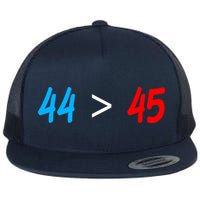 44 > 45 Red White Blue 44th President is Greater Than 45 Flatbill Hat