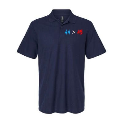 44 > 45 Red White Blue 44th President is Greater Than 45 Softstyle Adult Sport Polo