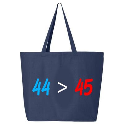 44 > 45 Red White Blue 44th President is Greater Than 45 25L Jumbo Tote