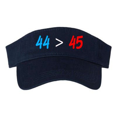 44 > 45 Red White Blue 44th President is Greater Than 45 Valucap Bio-Washed Visor