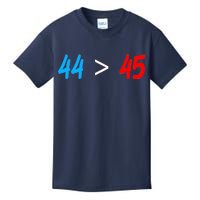 44 > 45 Red White Blue 44th President is Greater Than 45 Kids T-Shirt