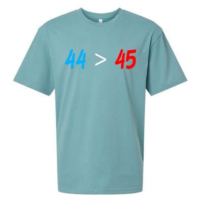 44 > 45 Red White Blue 44th President is Greater Than 45 Sueded Cloud Jersey T-Shirt