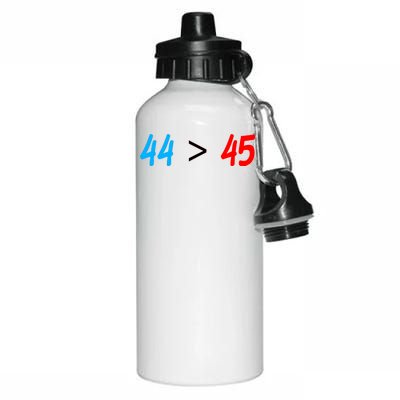 44 > 45 Red White Blue 44th President is Greater Than 45 Aluminum Water Bottle