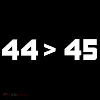 44 > 45 The 44th President is Greater Than 45th Tall T-Shirt