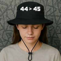 44 > 45 The 44th President is Greater Than 45th Bucket Hat