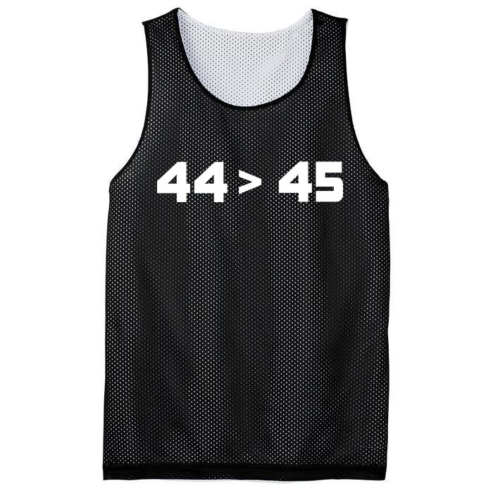 44 > 45 The 44th President is Greater Than 45th Mesh Reversible Basketball Jersey Tank