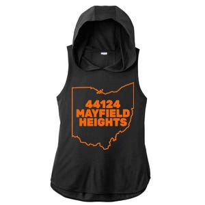 44124 Mayfield Heights Cleveland Ohio Ladies PosiCharge Tri-Blend Wicking Draft Hoodie Tank