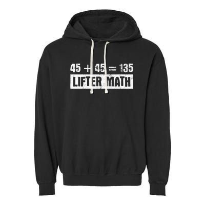 45 45 135 Lifter Math Powerlifting Garment-Dyed Fleece Hoodie