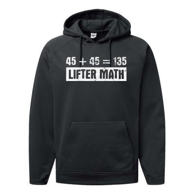 45 45 135 Lifter Math Powerlifting Performance Fleece Hoodie