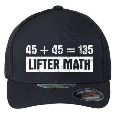 45 45 135 Lifter Math Powerlifting Flexfit Unipanel Trucker Cap