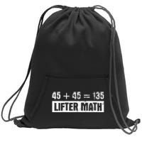 45 45 135 Lifter Math Powerlifting Sweatshirt Cinch Pack Bag