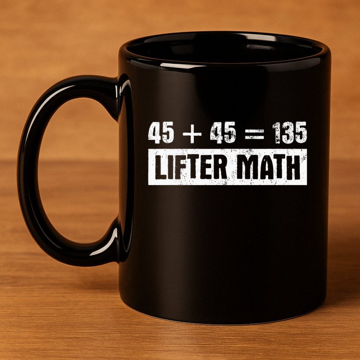 45 45 135 Lifter Math Powerlifting 11oz C Handle Ceramic Mug