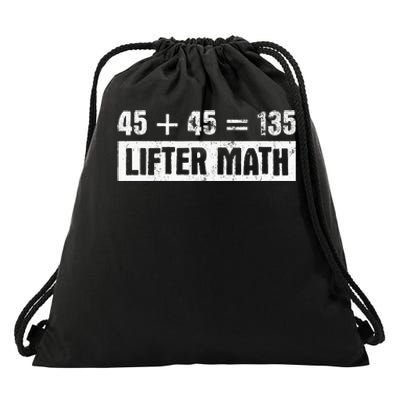 45 45 135 Lifter Math Powerlifting Drawstring Bag