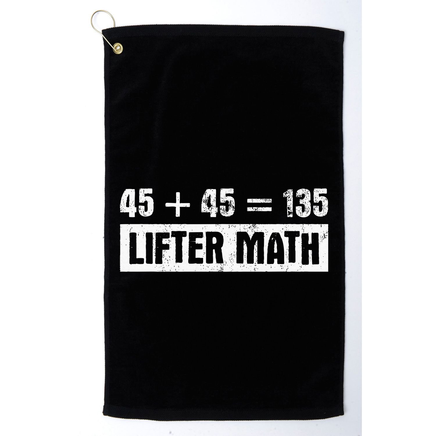 45 45 135 Lifter Math Powerlifting Golf Towel