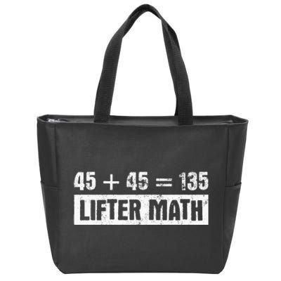 45 45 135 Lifter Math Powerlifting Zip Tote Bag