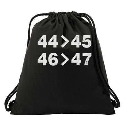 44 45 46 47 44 Is Greater Than 45 46 Is Greater Than 47 Drawstring Bag
