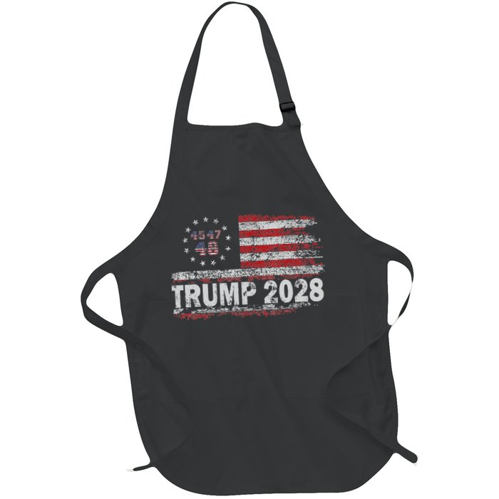 45 47 48 Donald Trump 2028 American Flag Election Vintage Apron