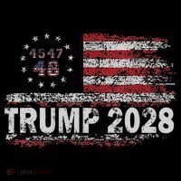 45 47 48 Donald Trump 2028 American Flag Election Vintage Tall T-Shirt
