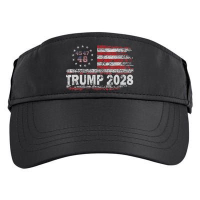 45 47 48 Donald Trump 2028 American Flag Election Vintage Adult Drive Performance Visor