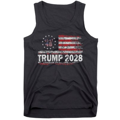 45 47 48 Donald Trump 2028 American Flag Election Vintage Tank Top