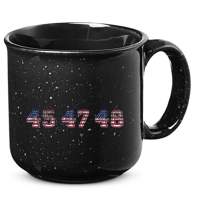 45 47 48 Trump 2024 2028 Flag Take American Back Vance 2028 15oz Campfire Ceramic Mug