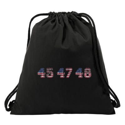 45 47 48 Trump 2024 2028 Flag Take American Back Vance 2028 Drawstring Bag