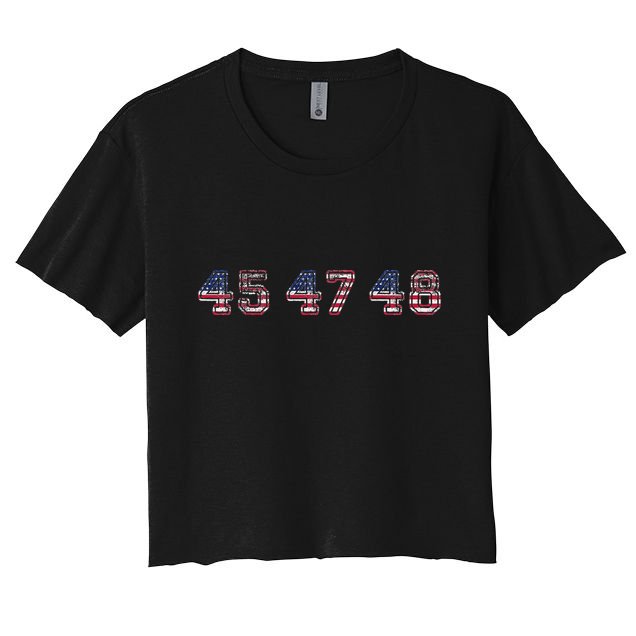 45 47 48 Trump 2024 2028 Flag Take American Back Vance 2028 Crop Top