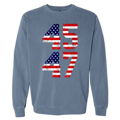 45 47 45th 47th President Trump 2024 ULTRA MAGA Garment-Dyed Sweatshirt