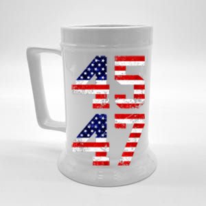 45 47 45th 47th President Trump 2024 ULTRA MAGA Beer Stein