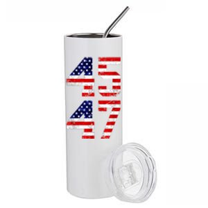 45 47 45th 47th President Trump 2024 ULTRA MAGA Stainless Steel Tumbler