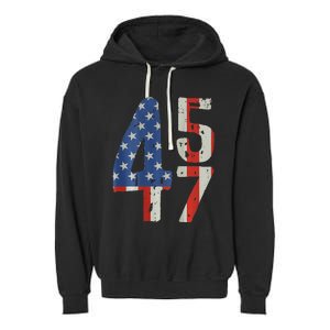 45 47 America Flag Retro Garment-Dyed Fleece Hoodie