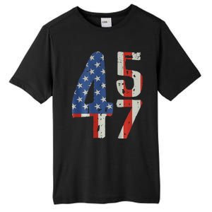 45 47 America Flag Retro Tall Fusion ChromaSoft Performance T-Shirt