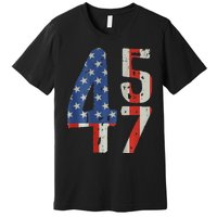 45 47 America Flag Retro Premium T-Shirt