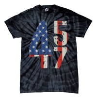 45 47 America Flag Retro Tie-Dye T-Shirt