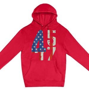 45 47 America Flag Retro Premium Pullover Hoodie