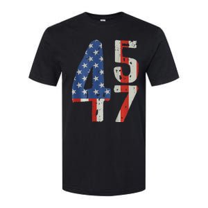 45 47 America Flag Retro Softstyle CVC T-Shirt