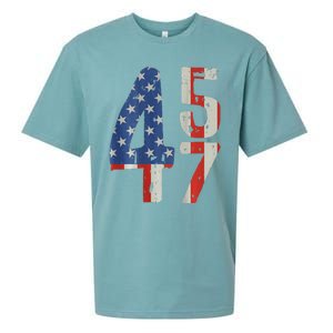 45 47 America Flag Retro Sueded Cloud Jersey T-Shirt