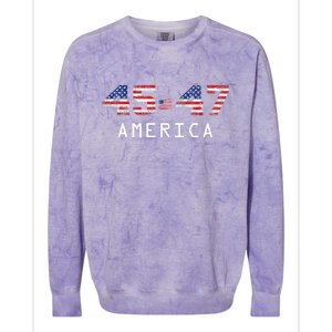 45 47 America Flag Colorblast Crewneck Sweatshirt