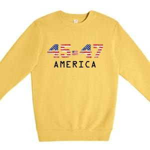 45 47 America Flag Premium Crewneck Sweatshirt